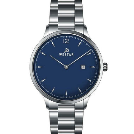Montre pour femme Westar Profile en acier inoxydable avec cadran bleu et quartz 40218STN104