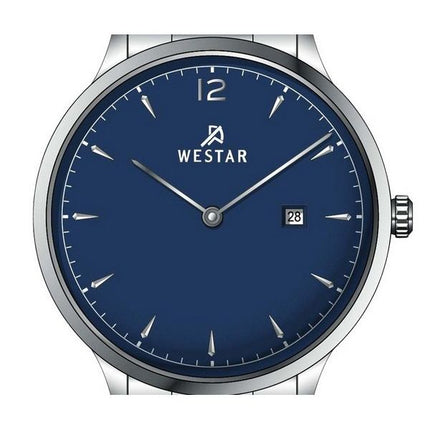 Montre pour femme Westar Profile en acier inoxydable avec cadran bleu et quartz 40218STN104