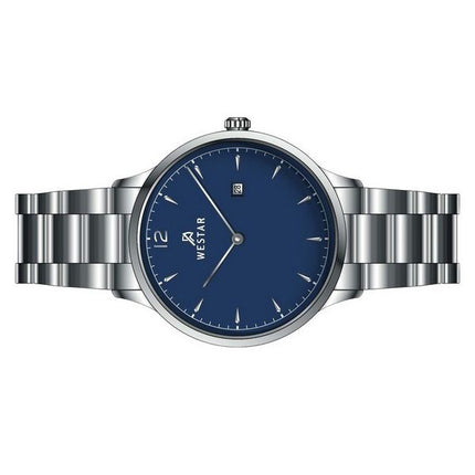Montre pour femme Westar Profile en acier inoxydable avec cadran bleu et quartz 40218STN104