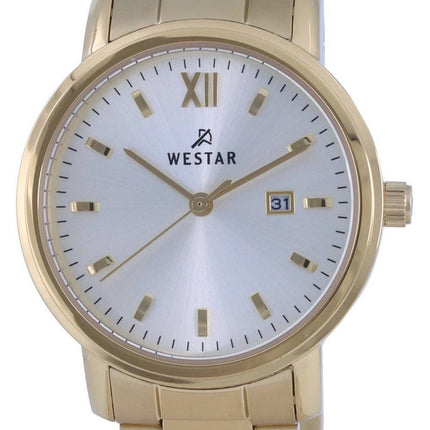 Montre pour femme Westar avec cadran argentÃ© en acier inoxydable ton or 40245 GPN 102