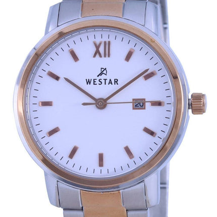 Montre femme Westar cadran blanc deux tons en acier inoxydable Ã  quartz 40245 SPN 601