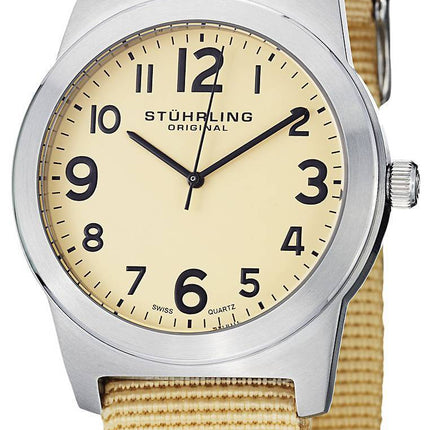 Stührling Original Contrail Swiss Quartz cadran Champagne 409.SET.01 montre homme
