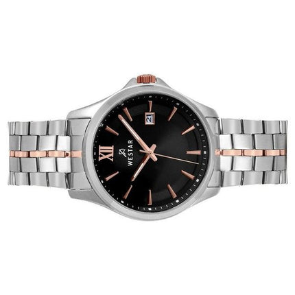 Montre pour homme Westar Profile en acier inoxydable avec cadran noir et quartz 50180SPN603