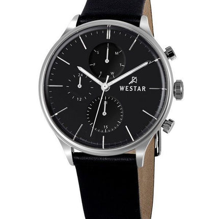 Montre pour homme Westar Profile avec bracelet en cuir et cadran noir 50192STN103