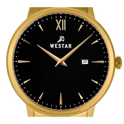Montre pour homme Westar Profile en acier inoxydable avec cadran noir et quartz 50215GPN103