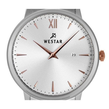 Montre pour homme Westar Profile en acier inoxydable avec cadran argenté et quartz 50215SPN607