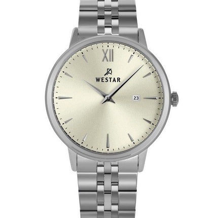 Montre pour homme Westar Profile en acier inoxydable avec cadran champagne clair et quartz 50215STN102