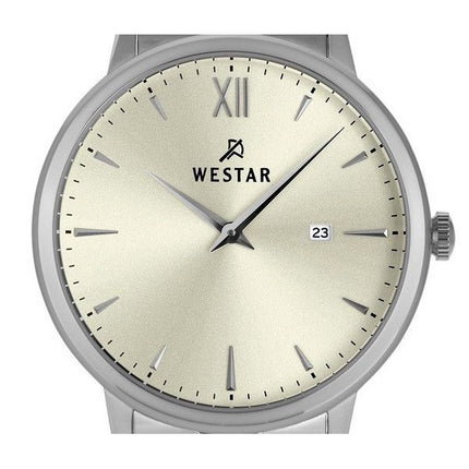 Montre pour homme Westar Profile en acier inoxydable avec cadran champagne clair et quartz 50215STN102