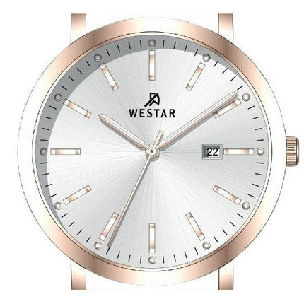 Montre pour homme Westar Profile avec bracelet en cuir et cadran argenté à quartz 50216PPN627
