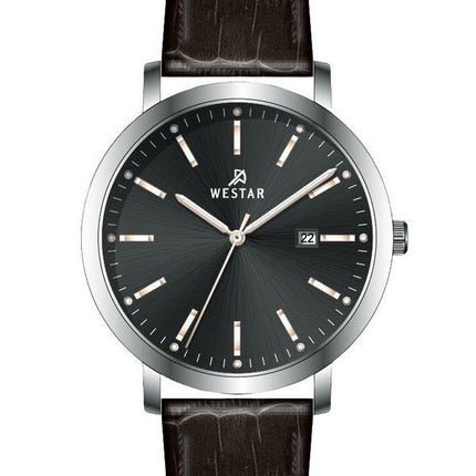 Montre pour homme Westar Profile avec bracelet en cuir et cadran noir 50216STN623
