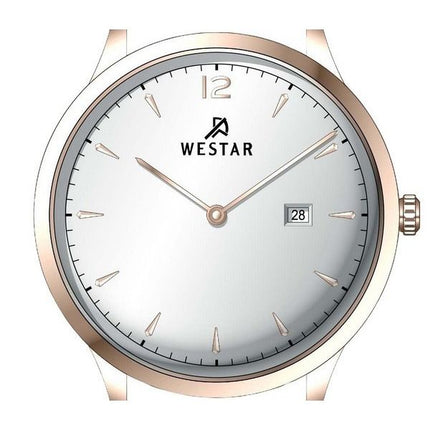 Montre pour homme Westar Profile avec bracelet en cuir et cadran argenté à quartz 50217PPN607