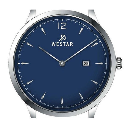 Montre pour homme Westar Profile avec bracelet en cuir et cadran bleu à quartz 50217STN124