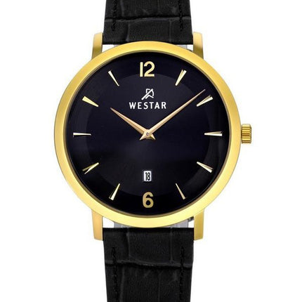 Montre pour homme Westar Profile avec bracelet en cuir et cadran noir 50219GPN103