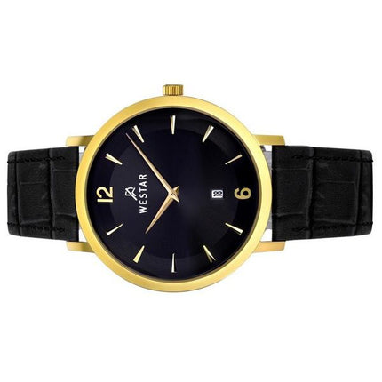 Montre pour homme Westar Profile avec bracelet en cuir et cadran noir 50219GPN103