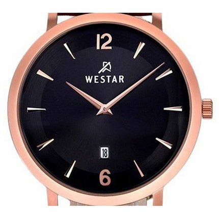 Montre pour homme Westar Profile avec bracelet en cuir et cadran noir 50219PPN623
