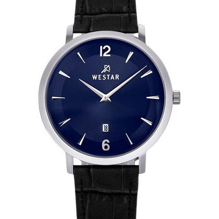 Montre pour homme Westar Profile avec bracelet en cuir et cadran bleu 50219STN104