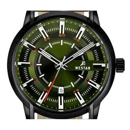 Montre pour homme Westar Profile avec bracelet en cuir et cadran vert à quartz 50228BBN885