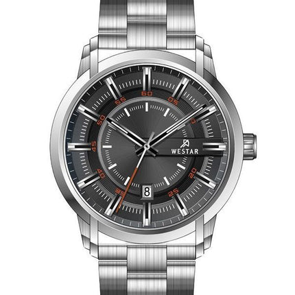 Montre pour homme Westar Profile en acier inoxydable avec cadran noir et quartz 50229STN803