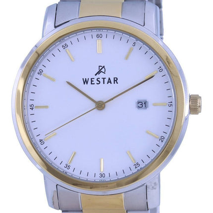 Montre Homme Westar Cadran Blanc Deux Tons Acier Inoxydable Quartz 50243 CBN 101
