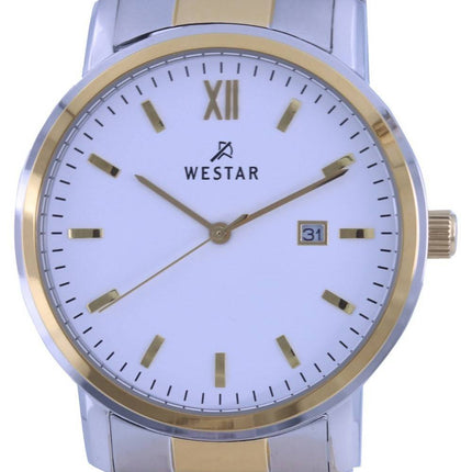 Montre Homme Westar Cadran Blanc Deux Tons Acier Inoxydable Quartz 50245 CBN 101