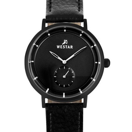 Montre pour homme Westar Profile avec bracelet en cuir et cadran noir à quartz 50246BBN103