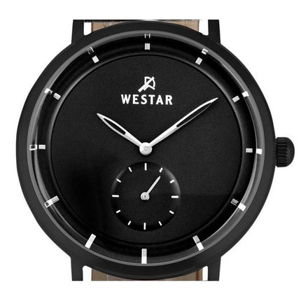 Montre pour homme Westar Profile avec bracelet en cuir et cadran noir à quartz 50246BBN103