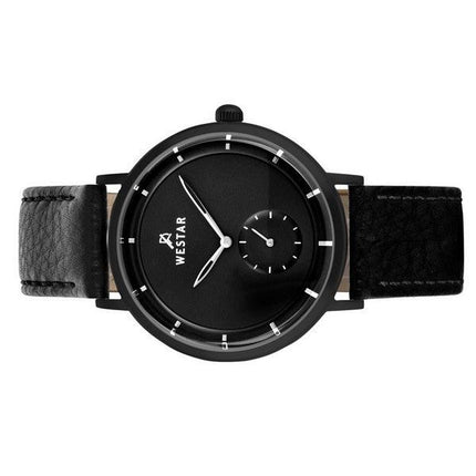 Montre pour homme Westar Profile avec bracelet en cuir et cadran noir à quartz 50246BBN103