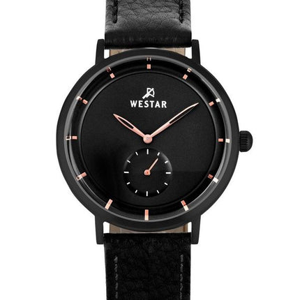 Montre pour homme Westar Profile avec bracelet en cuir et cadran noir à quartz 50246BBN603