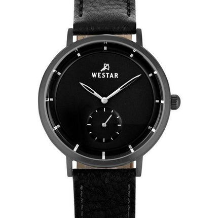 Montre pour homme Westar Profile avec bracelet en cuir et cadran noir à quartz 50246GGN103