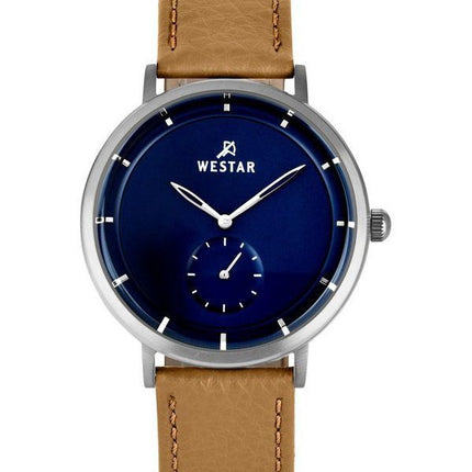 Montre pour homme Westar Profile avec bracelet en cuir et cadran bleu 50246STN184