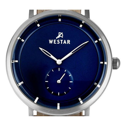 Montre pour homme Westar Profile avec bracelet en cuir et cadran bleu 50246STN184