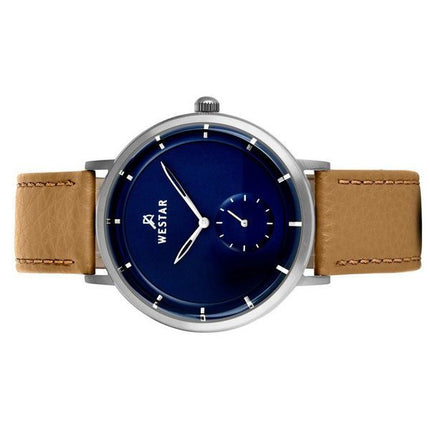 Montre pour homme Westar Profile avec bracelet en cuir et cadran bleu 50246STN184