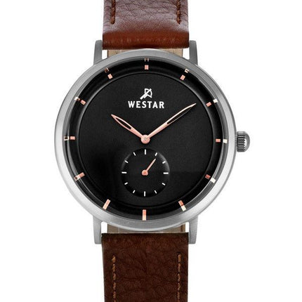 Montre pour homme Westar Profile avec bracelet en cuir et cadran noir 50246STN623
