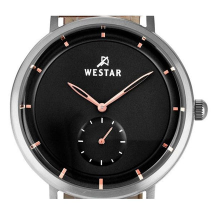 Montre pour homme Westar Profile avec bracelet en cuir et cadran noir 50246STN623