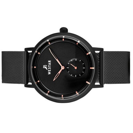 Montre pour homme Westar Profile en acier inoxydable avec cadran noir et quartz 50247BBN603