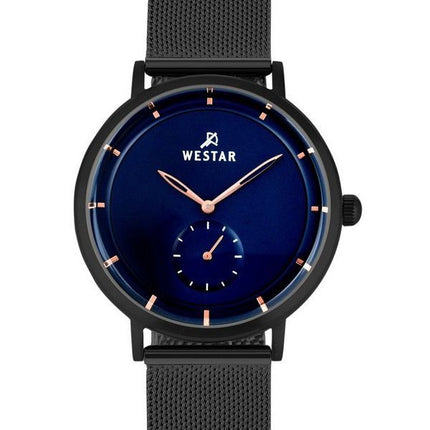 Montre pour homme Westar Profile en acier inoxydable avec cadran bleu et quartz 50247BBN604