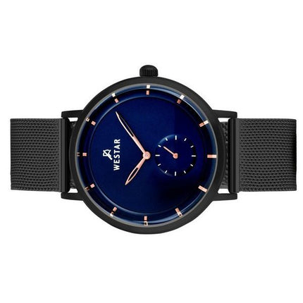 Montre pour homme Westar Profile en acier inoxydable avec cadran bleu et quartz 50247BBN604