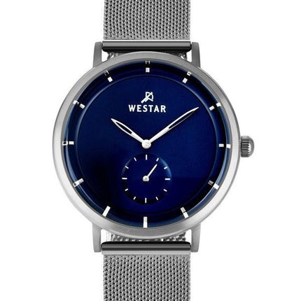 Montre pour homme Westar Profile en acier inoxydable avec cadran bleu et quartz 50247STN104