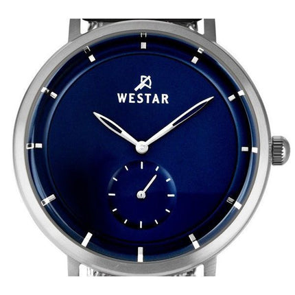 Montre pour homme Westar Profile en acier inoxydable avec cadran bleu et quartz 50247STN104