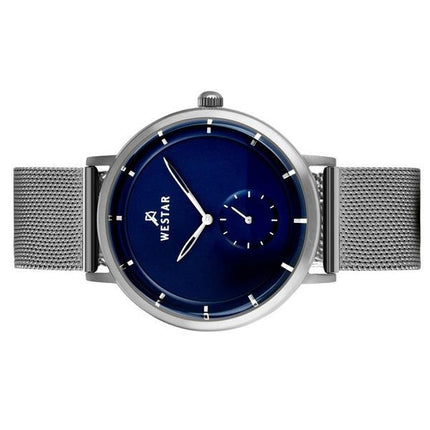 Montre pour homme Westar Profile en acier inoxydable avec cadran bleu et quartz 50247STN104