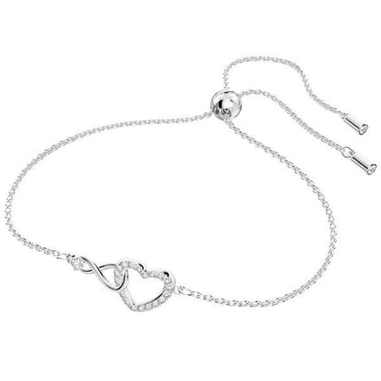 Bracelet Swarovski Hyperbola Infinity et Heart Rhodium 5524421 pour femme