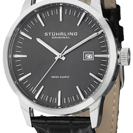 Stührling Original classique Ascot 42 Swiss Quartz Date affichage 555A.02 montre homme