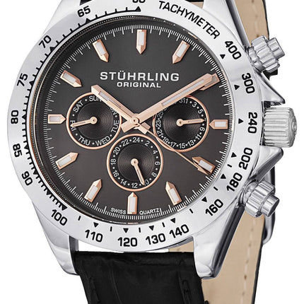 Stührling Original triomphe classique Quartz Suisse multifonctions cadran gris 564L.01 montre homme