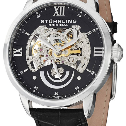 Stührling Original II Executive automatique cadran squelette noir 574.02 montre homme