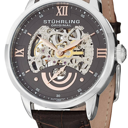 Stührling Original II Executive automatique cadran squelette gris 574.03 montre homme