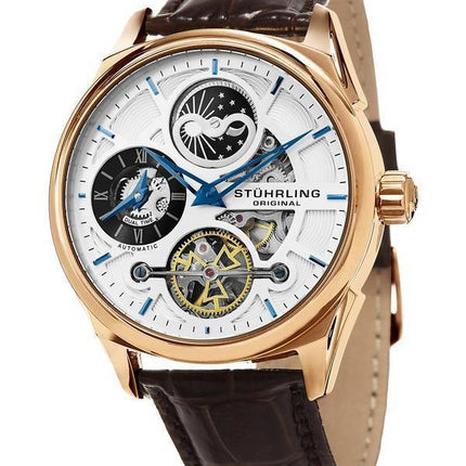 Stührling Original réserve spéciale automatique Dual Time 657.04 montre homme