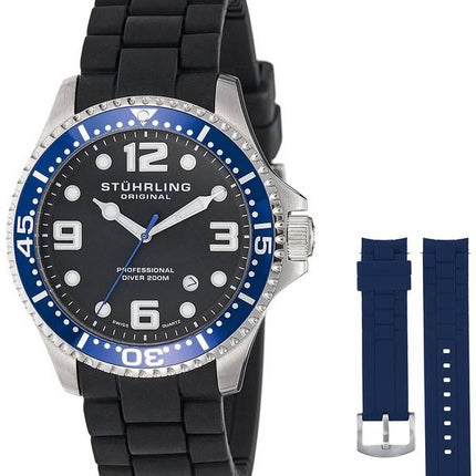 Stührling Original Aquadiver Quartz Suisse 200M 675.01SET montre homme