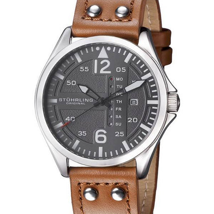 Montres Stührling Original Aviator Quartz jour et Date 699.02 masculin