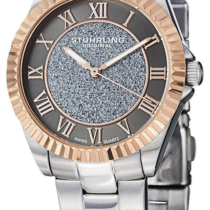Stührling Original Audrey Shimmer suisse Quartz Rose Tone Watch 743.04 Femmes
