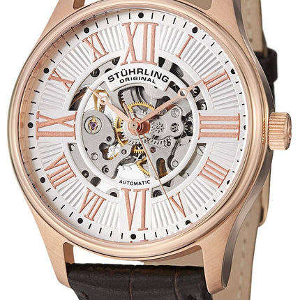 Stührling Original Atrium automatique squelette est passé ton 747.04 montre homme